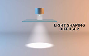 video showing how light shaping diffusers reshape LED light 