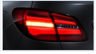 german car tail light with LEDs