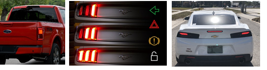 homongenized taillights using diffusers 